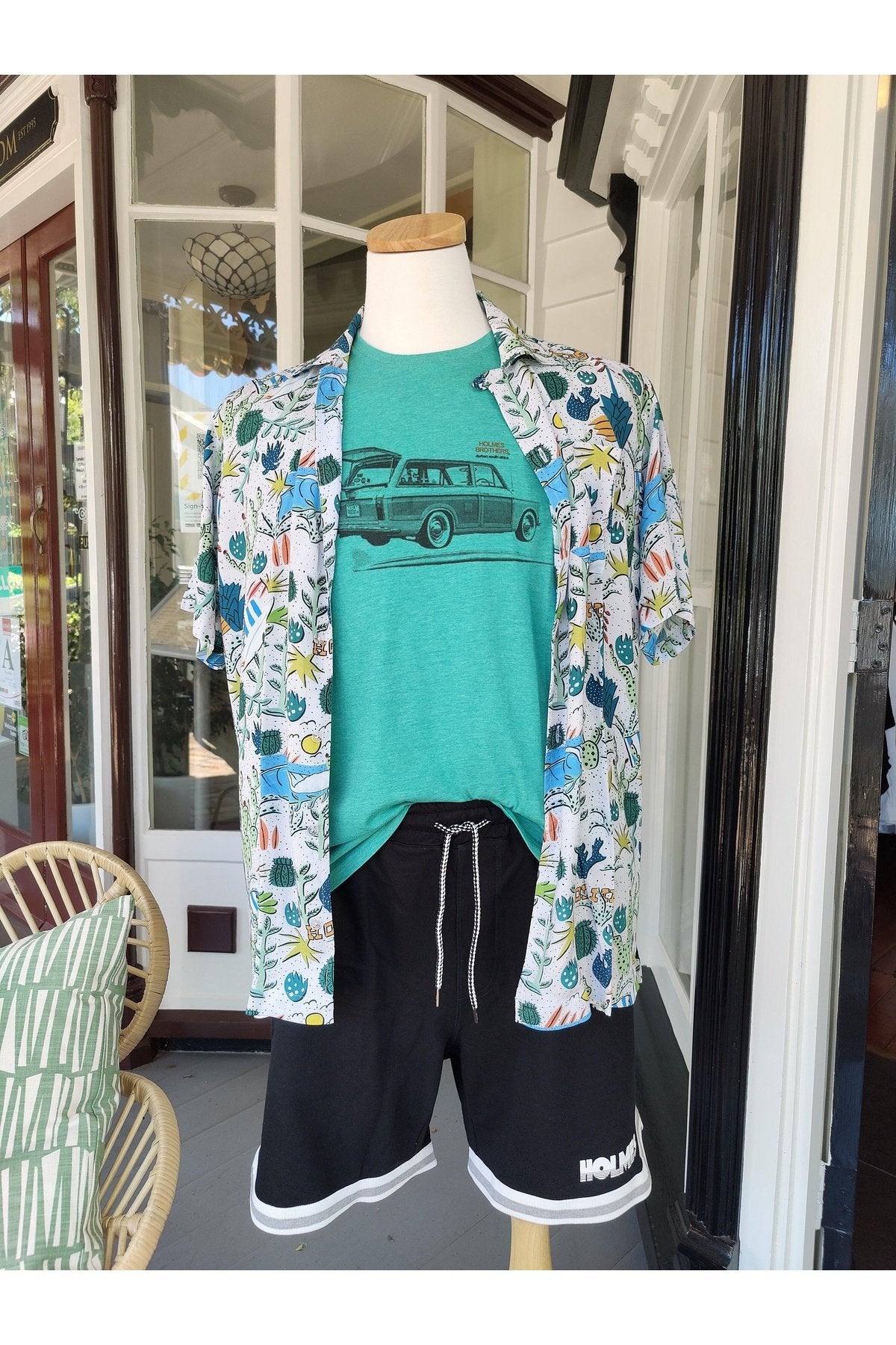 Cactus Summer Button-Up Mens Shirt - stok.