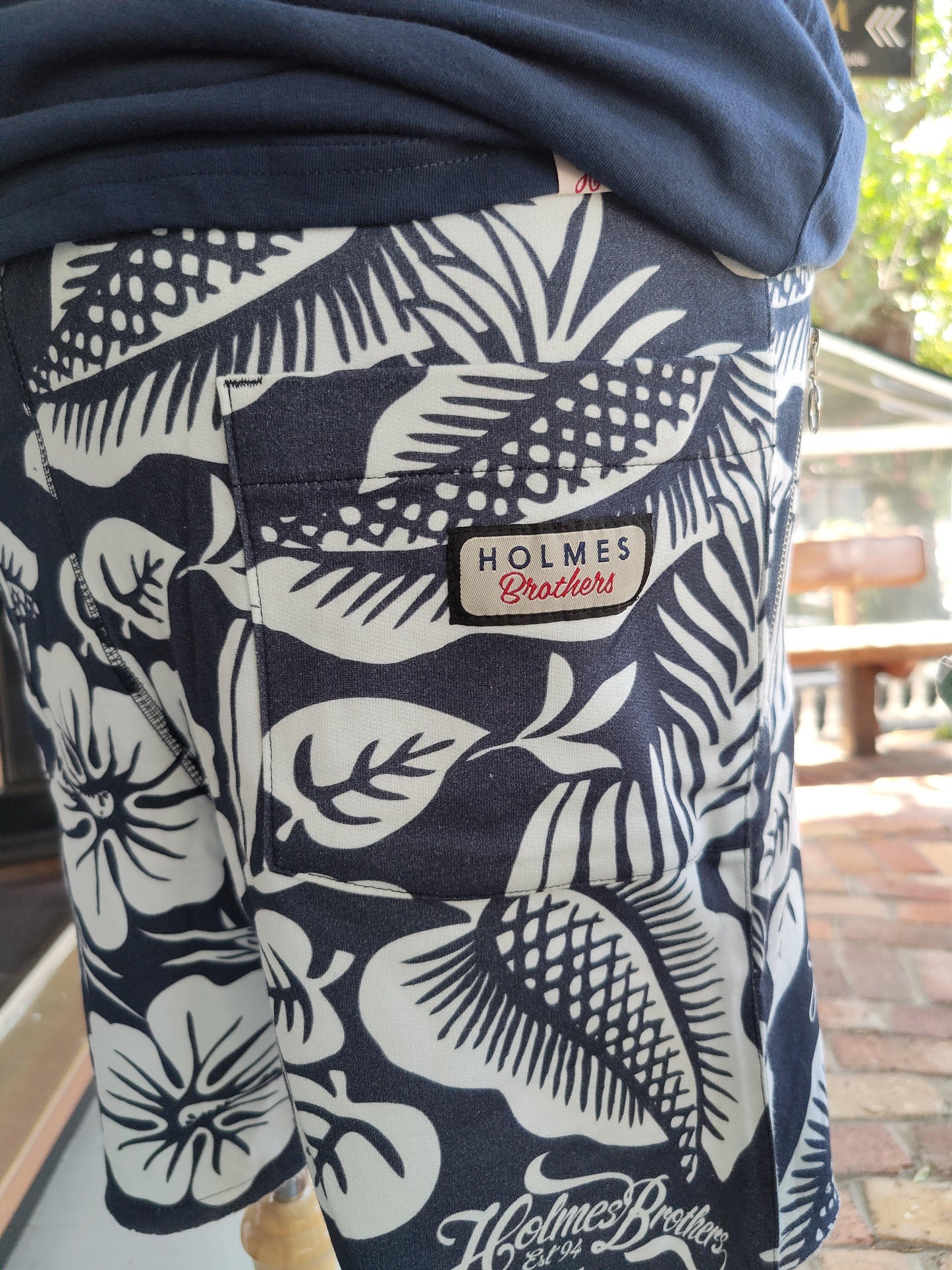 Navy Leaf Men's Shorts - stok.