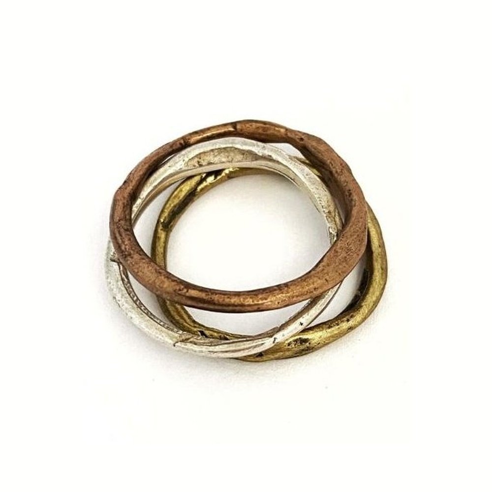 Stackable Fidget Rings - 2mm Silver, Bronze or Brass
