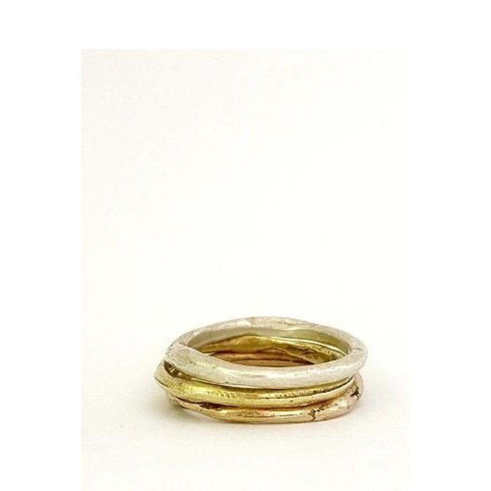 Stackable Fidget Rings - 2mm Silver, Bronze or Brass