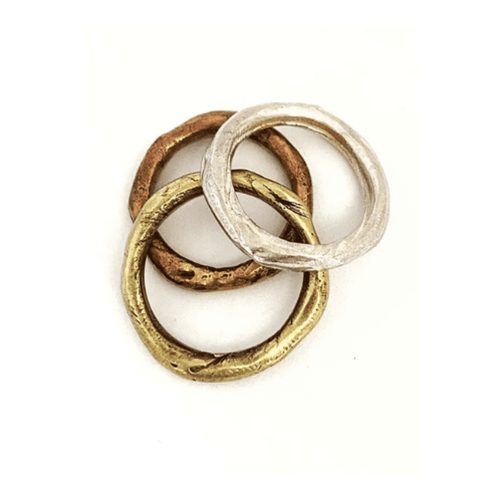 Stackable Fidget Rings - 3mm Silver, Bronze or Brass