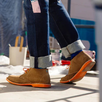 Lace Up Desert Boot - Orange Veldskoen - stok.