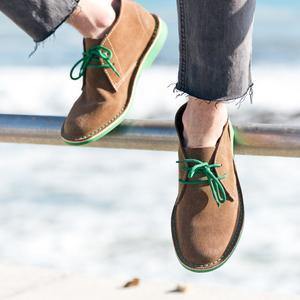 Lace Up Desert Boot - Green - stok.