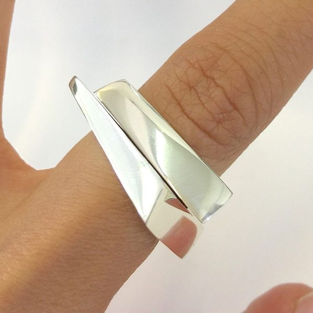 Angular Ring Set - Sterling Silver and or Bronze