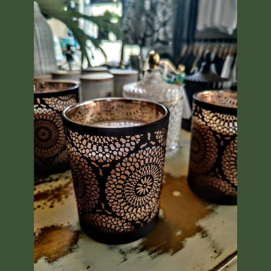 Organic Soy Candles - Filigree Glass - stok.