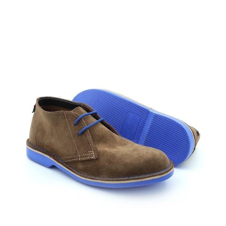 Lace Up Desert Boot - Blue - stok.