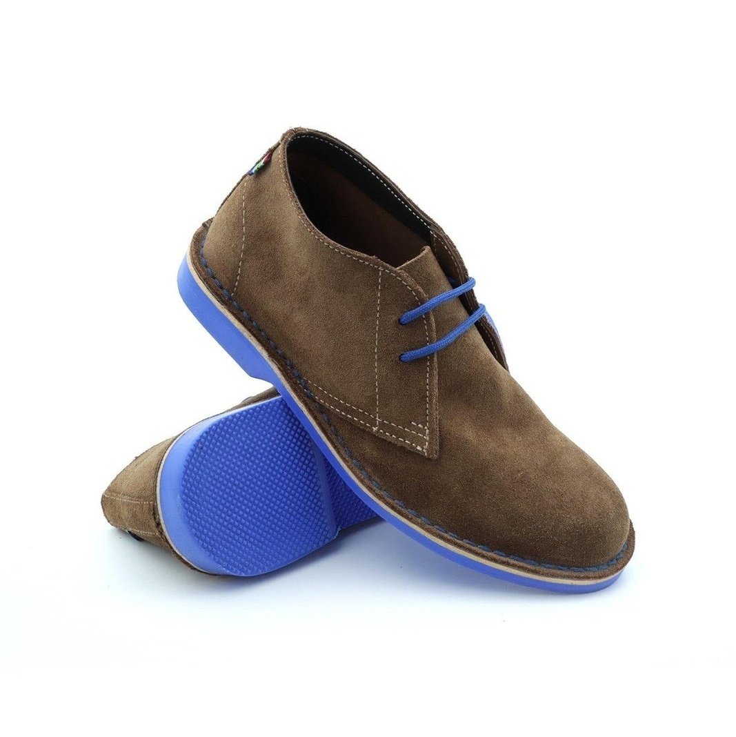 Lace Up Desert Boot - Blue - stok.
