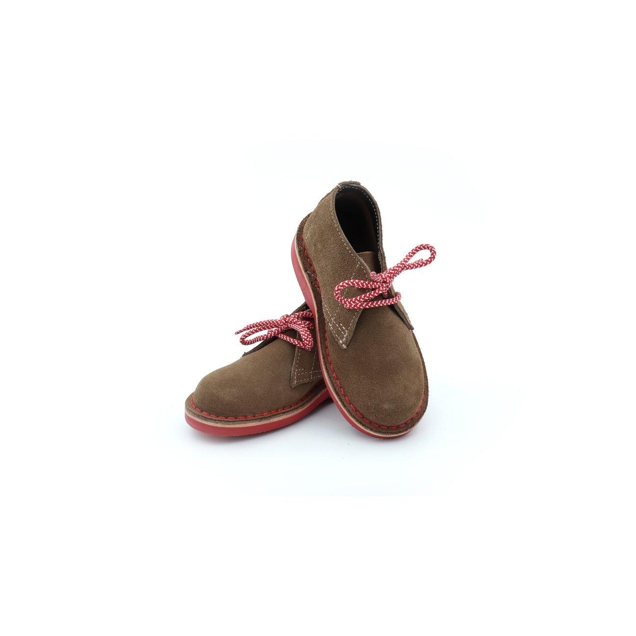 Lace Up Desert Boot - Red - stok.