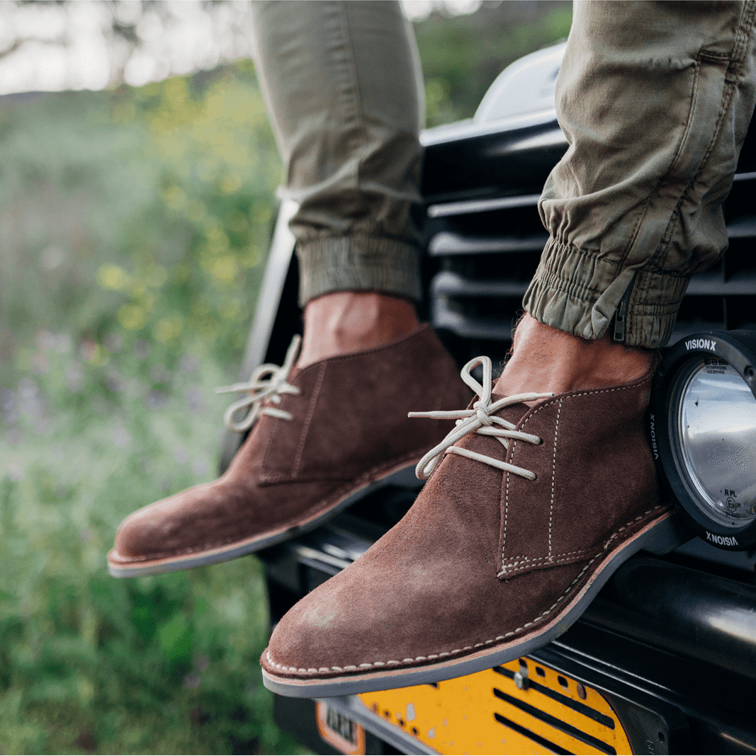 Mens desert boots grey store