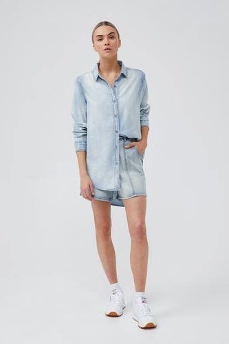 Chambray Collared Shirt - stok.