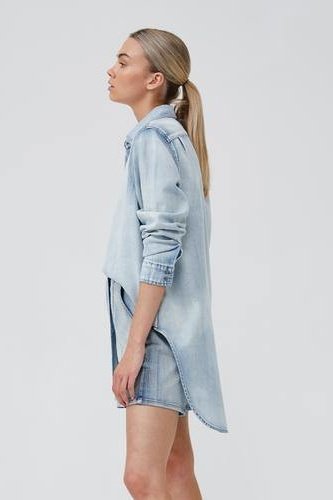 Chambray Collared Shirt - stok.