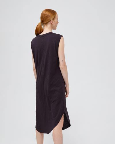 T-Shirt Dress with Hi-Lo Hem - Vintage Black - stok.