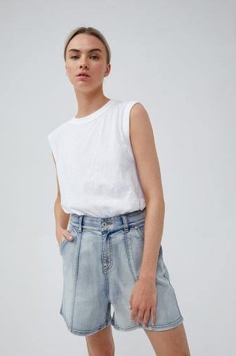 Core Tank-T with Hi-Lo Hem - White - stok.