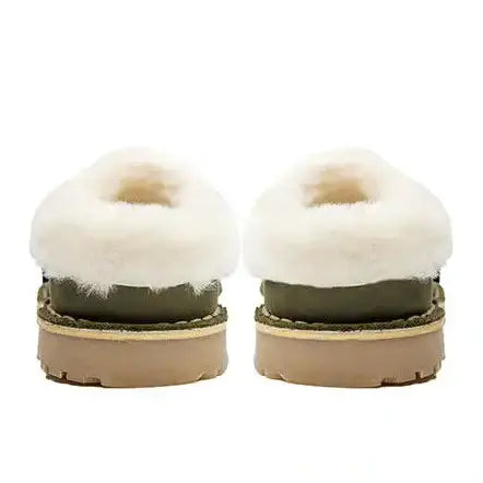 Sheepskin Slippers - Khaki Green