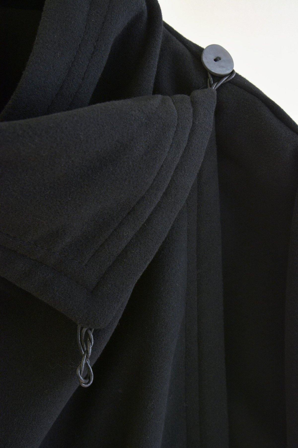 Melton Charcoal Coat - stok.
